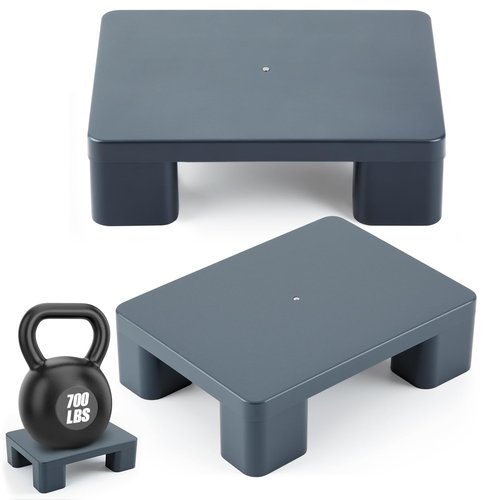 MorningRo 2 Pack Dunnage Rack, 15.75" Long x 11.81" Wide, 4.72 Height Plastic Dunnage Rack, 1000+ Pound Capacity Storage Commercial Food Service Storage in Restaurant Kitchens Shop Outdoor Use, Gray