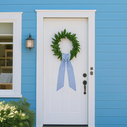 Blue Wreath Sash by [Brand Name] - 60-Inch Rustic Sashes for Farmhouse Home Decor | 2-Piece Set
