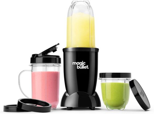 Magic Bullet Blender - Compact 11-Piece Set in Black for Effortless Smoothies and Food Prep