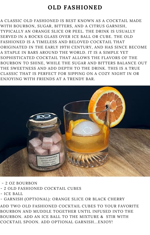 Day Off Equal Old Fashioned Cocktail Mix Cubes - Aromatic & Orange Infused Sugar