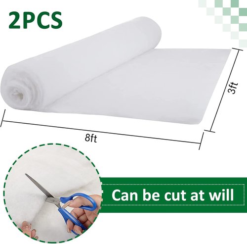 Cosweet Fake Snow Blanket - Thickened 3 x 8 Ft Faux Sheet for Crafts & Holiday Decor | Photo Prop