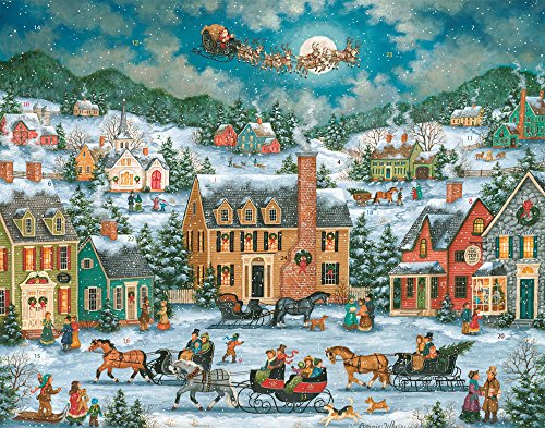 Vermont Christmas Company Advent Calendar - Holiday Pictures, 11x14 Inches, Countdown to Christmas