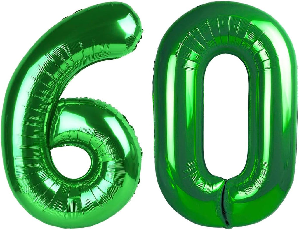 Regine Switzerland Giant 40-Inch Dark Green Number 60 Balloon - Perfect 60th Birthday Party Decoration