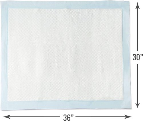 DMI Absorbent Disposable Incontinence Underpads - 30" x 36" Bed & Puppy Pads, 100 Count