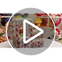 Christmas Dessert Train Snow Globe Lantern - Lighted Santa Water Globe with Timer