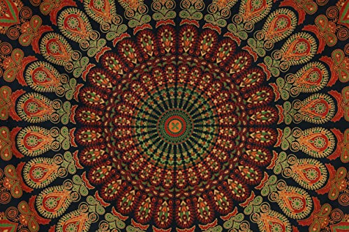 Organic Cotton Mandala Tapestry Wall Hanging - Twin Bedspread Throw