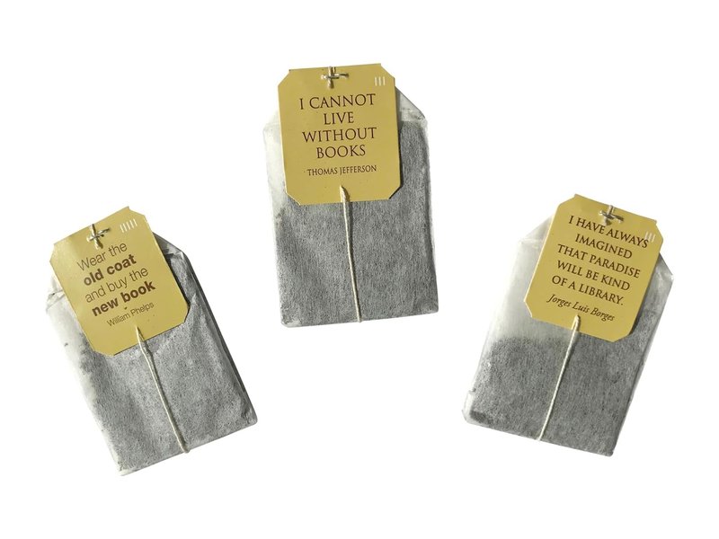 Novel Teas Book Lover's Tea contains 20 teabags individually tagged with literary quotes from the world over, made with the finest English Breakfast tea, for the book lover