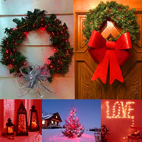 Red LED Copper Wire String Lights 33ft with Remote - Holiday & Party Decor