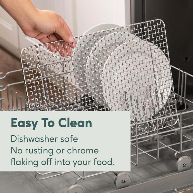 Stainless Steel Cooling Racks Set of 2 - 11.5x16.5 Half Sheet Baking Racks
