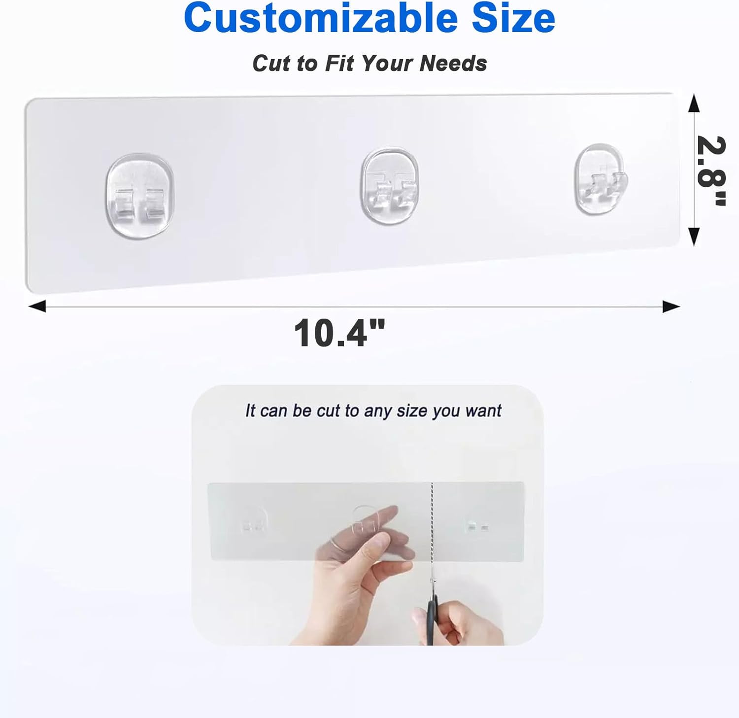 Skiennix Shower Caddy Adhesive Hooks - Strong No-Drill Replacement for Kitchen & Bathroom | 4 Pack