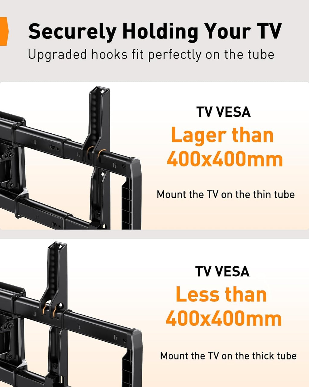Perlegear Full Motion TV Wall Mount - Fits 42–97 Inch TVs Up to 132 lbs | Easy Setup, Swivel & Tilt Design