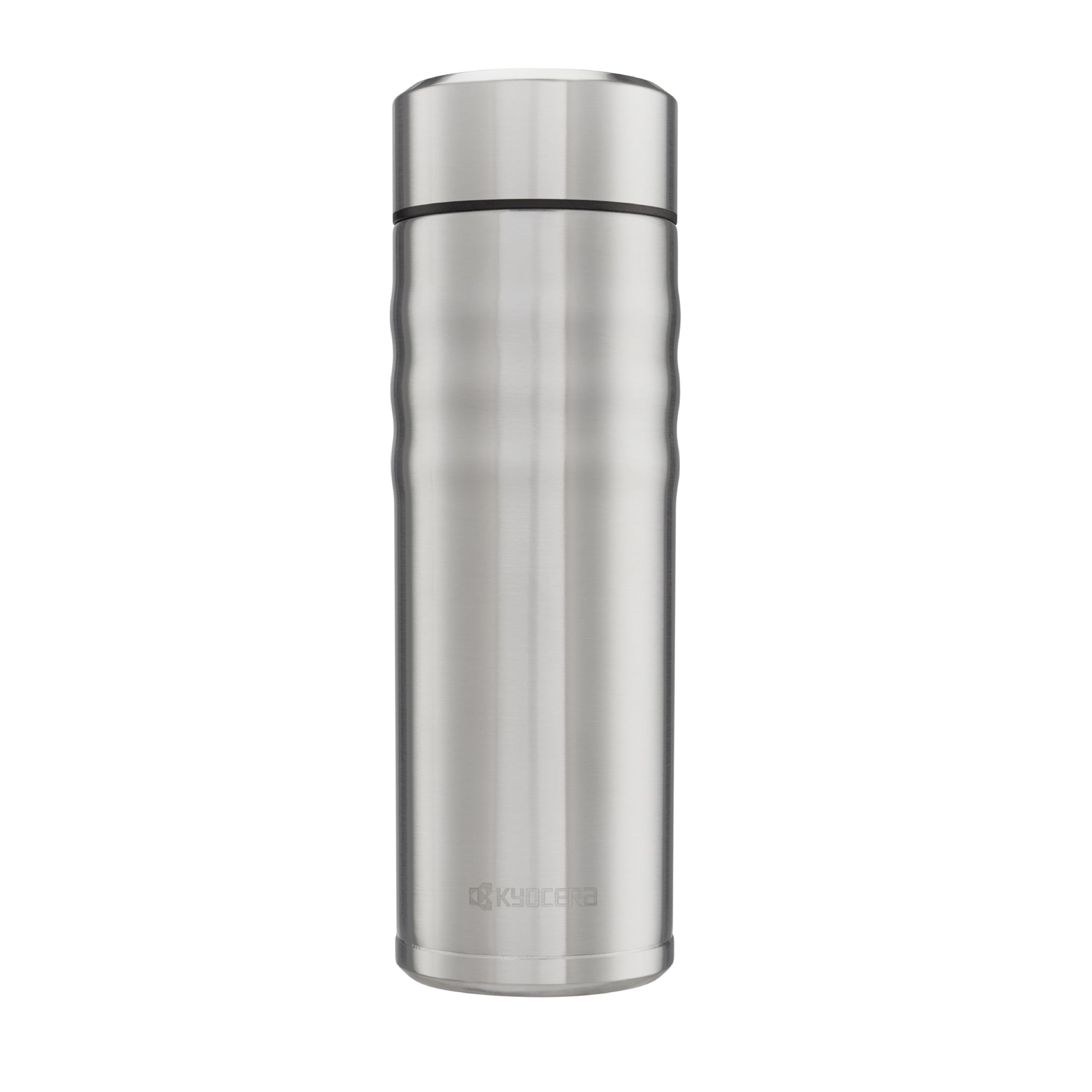 Kyocera Travel Mug with Twist Top, 17oz, Stainless Steel