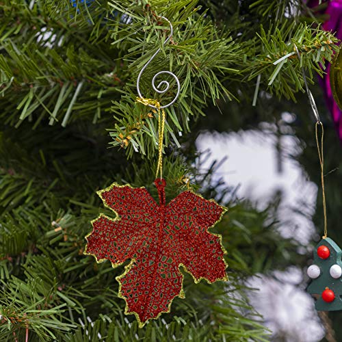 Silver Christmas Tree Ornament Hooks - 120 Pack Metal Wire Hangers