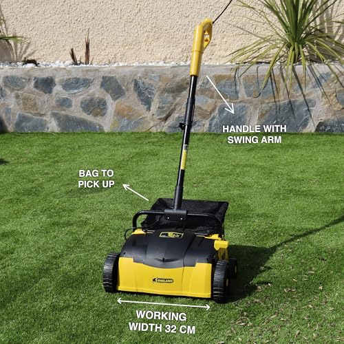 Electric Artificial Grass Sweeper - 1400W Turf Groomer & Debris Collector