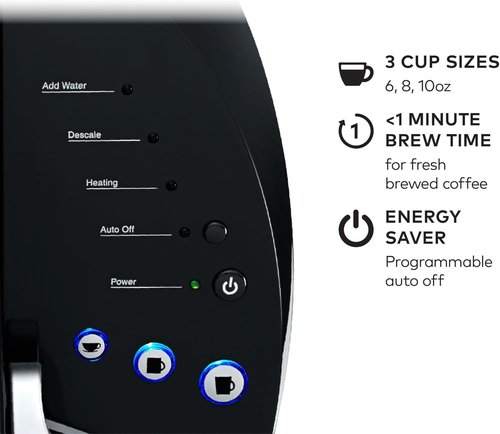 Keurig K-Classic Coffee Maker - Single Serve K-Cup Pod with 3 Brew Sizes & 48oz Reservoir - Black