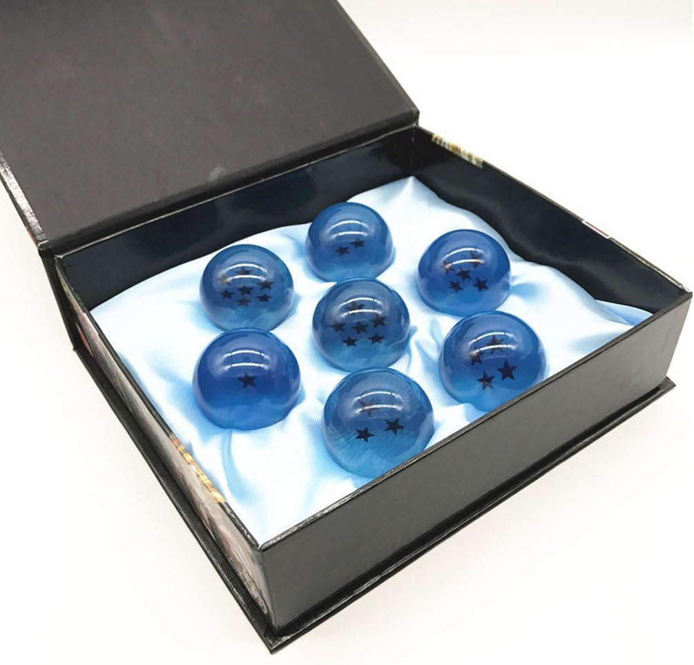 Viru Crystal Glass Ball Stars - Anime Collectibles Gift Box Set of 7 Pieces | 43mm (1.7 in) Diameter