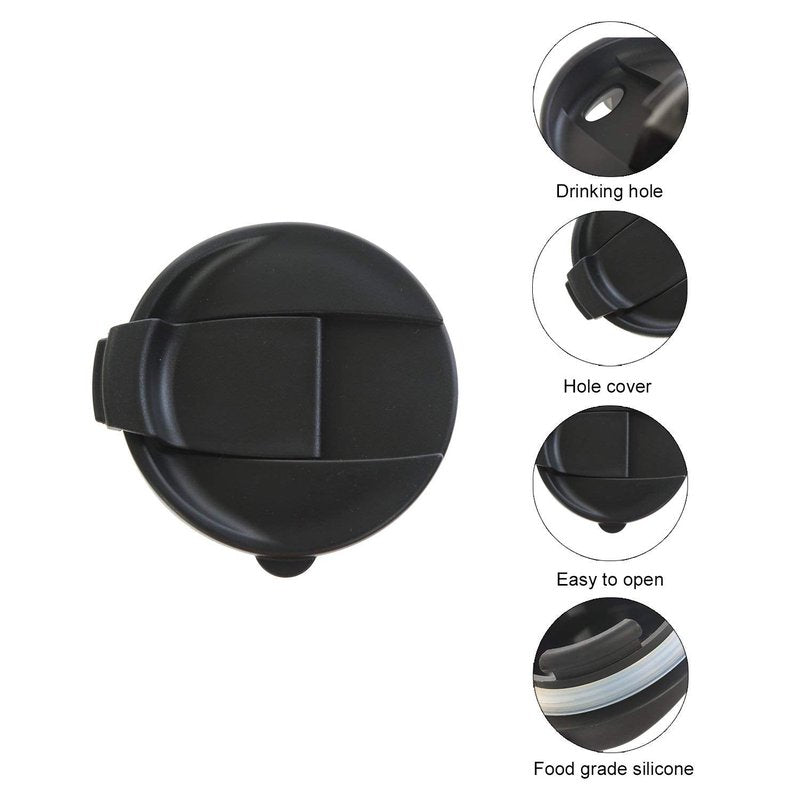 Topadorn Mug Lids - Suitable for Ceramic Coffee Travel Tea Latte Cups, Black