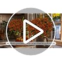 Artificial Fall Mums Outdoor UV Resistant Silk Flowers - 16 Pack, Red Orange