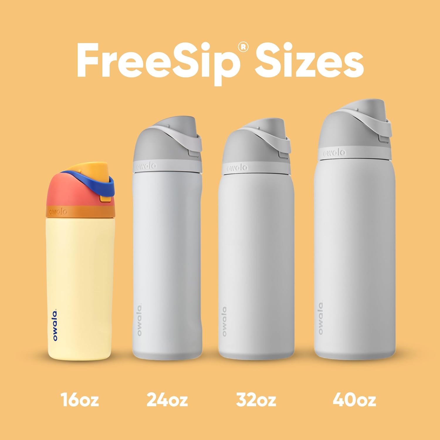 Owala Kids FreeSip Insulated Stainless Steel Water Bottle - BPA-Free, 16 oz, Misty Horizon | Perfect for Sports & School