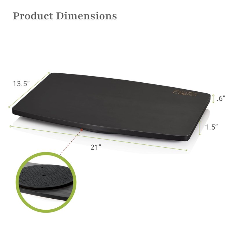 Prosumer's Choice Wooden TV Swivel Stand for LED/LCD TV, Monitors, Stereos, 21 inch Base Surface - Steel Ball Bearings - 360˚ Rotation - Black