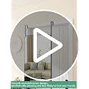 14" x 48" Full Length Over The Door Mirror, Shatterproof Wall Body Mirror