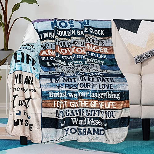 BASAO Anniversary Blanket for Wife 60x50in – From Husband Romantic Gift