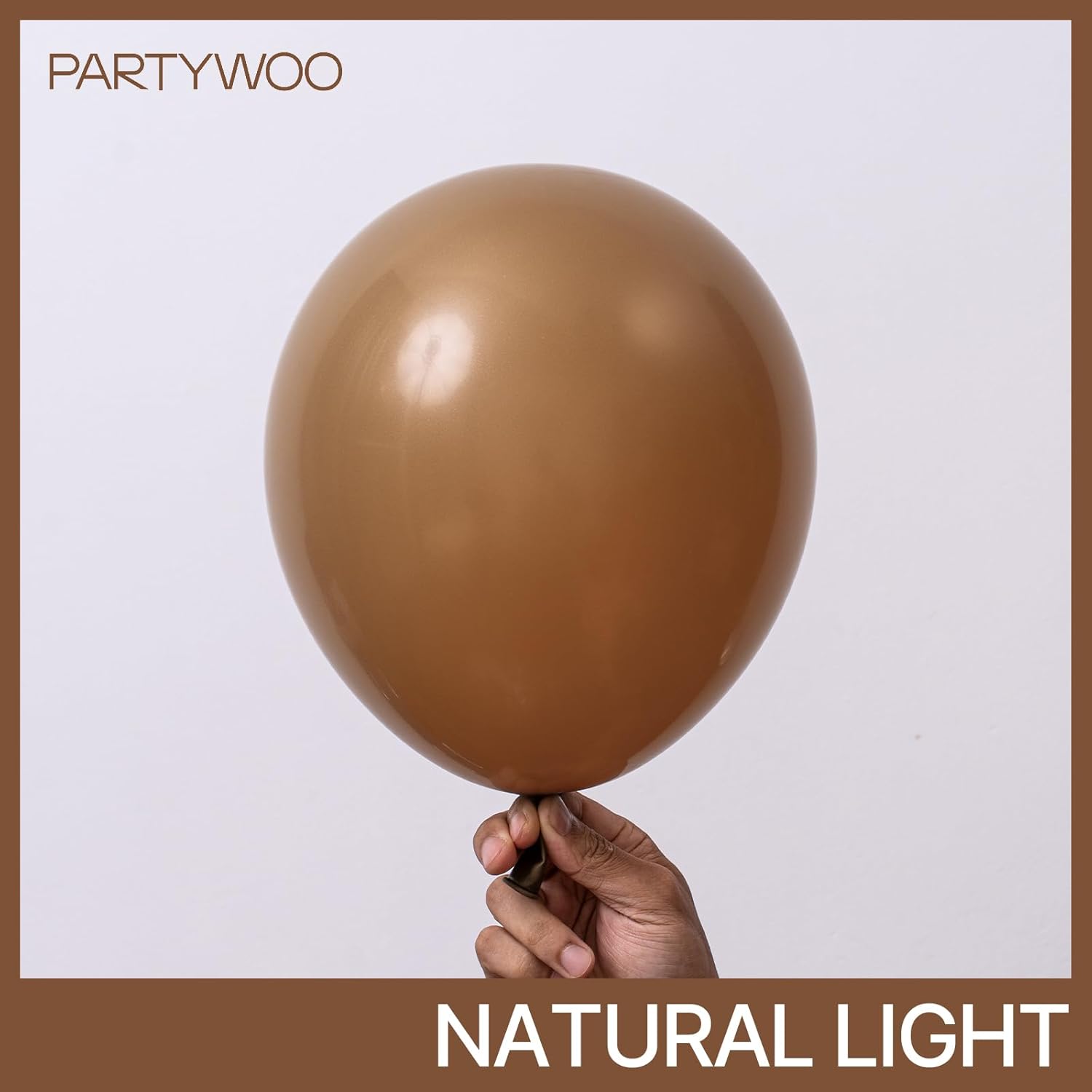 PartyWoo Brown Balloons - 101 Pcs 12 Inch Boho Neutral Coffee Tan Latex for Weddings & Celebrations