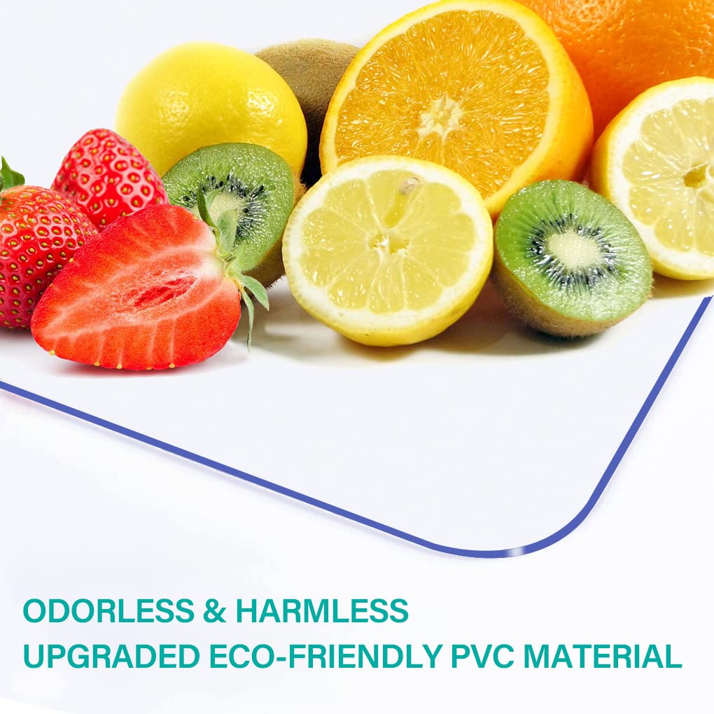 AimerGro 20x60 Inch Upgraded Clear Vinyl Table Pad Protector PVC Table Runner Cover Rectangle Plastic Table Mat Protector for End Bedside Dining Table Night Stand Writing Desk Waterproof Heavy Duty