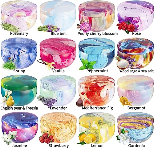 Howemon 16 Pack Classic Scented Soy Candles Set for Relaxation & Home Decor