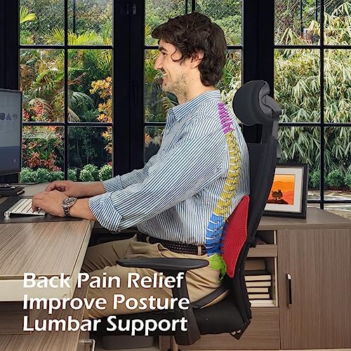 Inflatable Lumbar Support Pillow for Office and Car Use