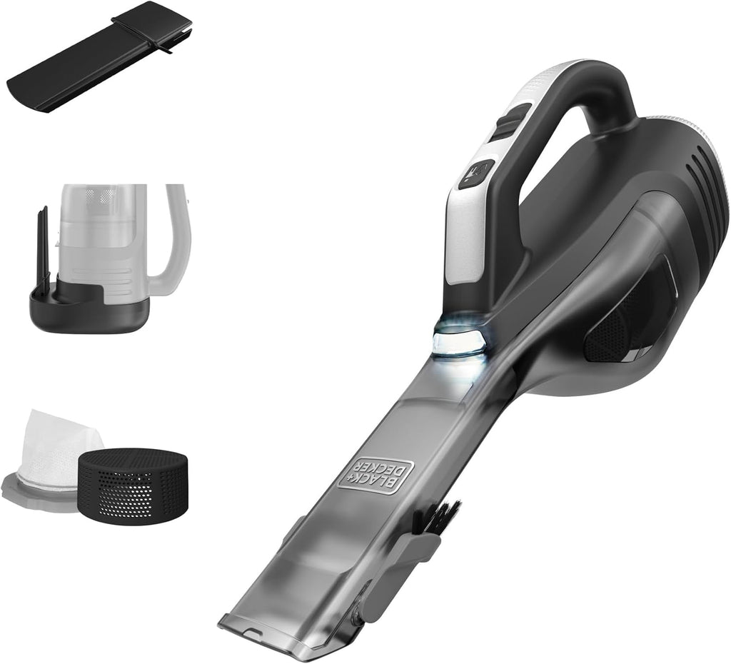 BLACK+DECKER Dustbuster Handheld Vacuum - Cordless, Lightweight Design with LED Light & Crevice Tool | Long Run Time