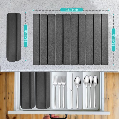 Large Diatomaceous Stone Drying Mat for Kitchen Counter, Quick Dry Collapsible Drying Mat , Absorbent Bath Mat for Kitchen Dishes Cups Bottles Bathroom Any Countertop, 24 In x 16 In, Dark Gray