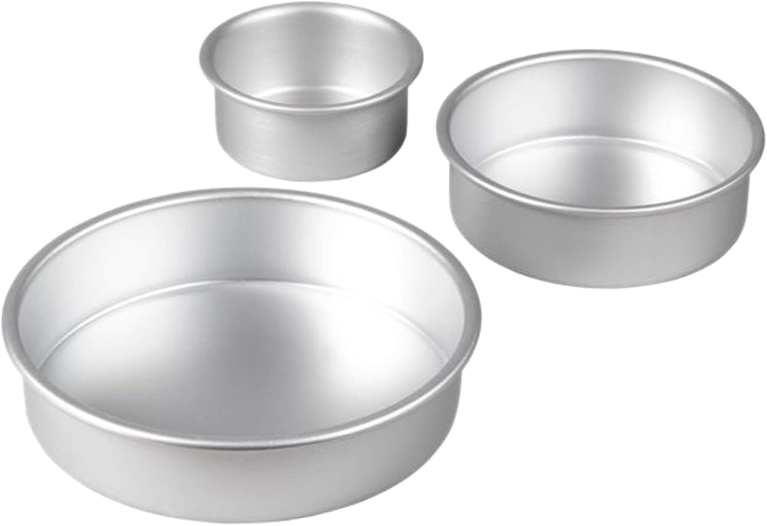 Wilton Round Cake Pan Set - 3-Piece Professional Bakeware for Tiered Cakes | Durable & Rust-Resistant, 4-6-8 in.