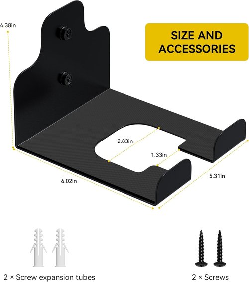 JNIHEEP Garage Organizer - Wall-Mounted Trimmer Rack for Garden Tools | 2-Pack Weed Whacker Holder