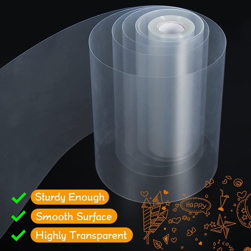 YQL Cake Collar 12 Inch,Acetate Cake Collar Roll DIY Acetate Sheet Baking Transparent Mousse Cake Sheets Surrounding Edge Clear Cake Strips for Baking Decorate Shaker Cards Making (12x394 Inch)