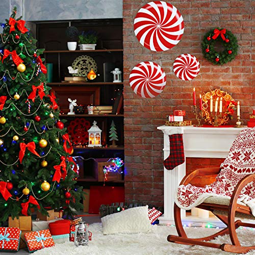 Outus 33 Pcs Peppermint Candy Floor Decals Stickers Christmas Decoration - Style 1