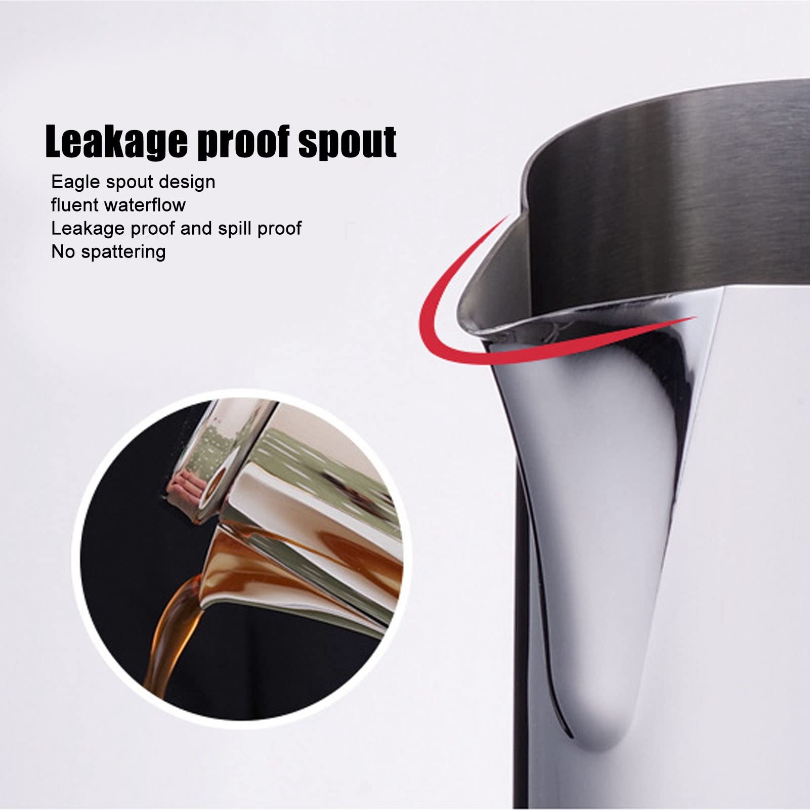 ASHATA Stovetop Maker, Coffee Maker, Induction Heating Pot Stovetop Coffee Maker, Stainless Steel Italian Coffee Machine for Home (500ml)