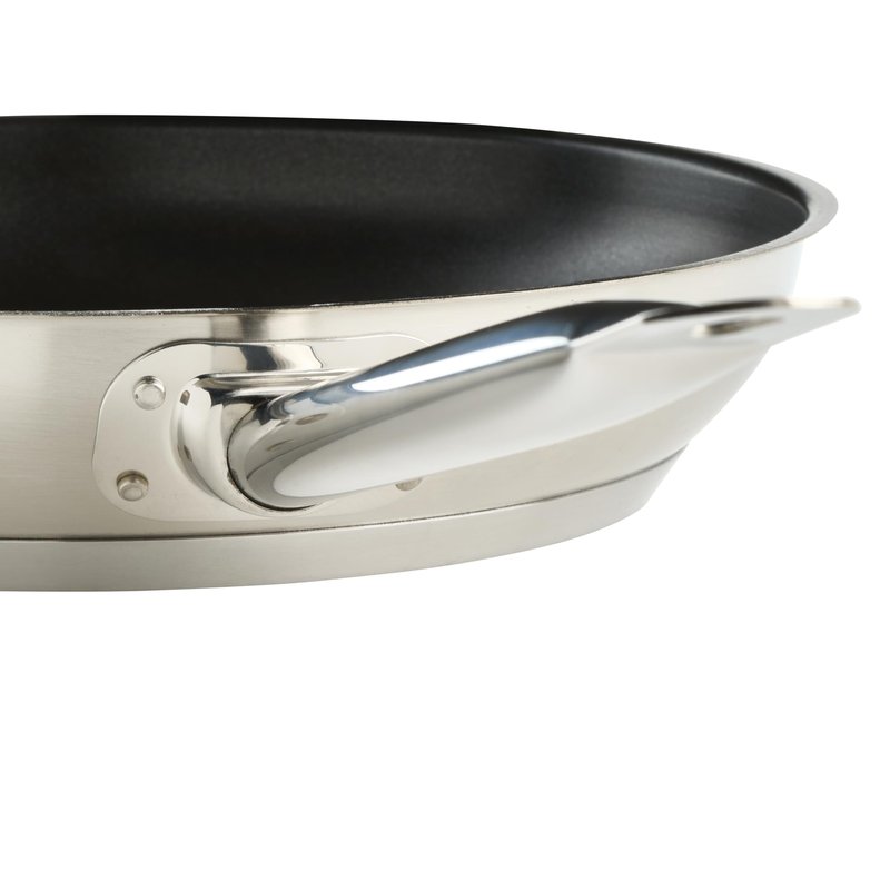 Winco Commercial-Grade Stainless Steel Fry Pan, Non-Stick, 11"