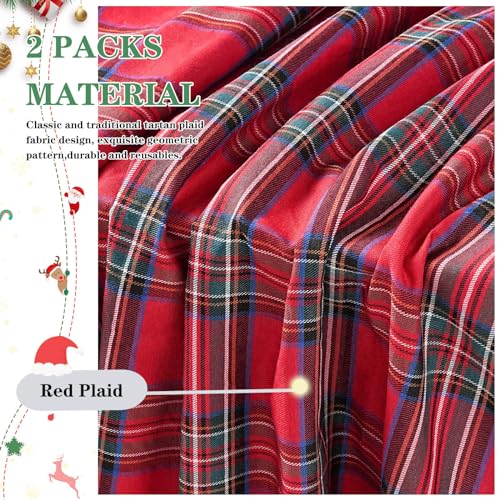 2 Packs Red Buffalo Plaid Table Runners 13x84 Inch – Christmas Decor