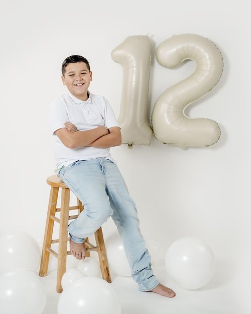 Big Foil Number Balloons - 40 Inch 15th Birthday Decorations | Cream 1, 5, 15, 51 for Parties
