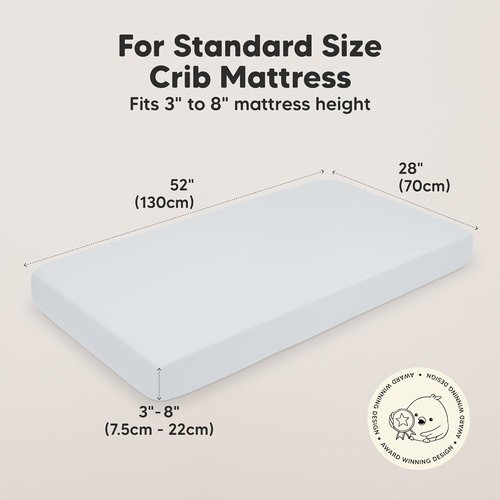 KeaBabies Organic Crib Sheets - 2-Pack Fitted Mattress Covers in Soft Hazy Prints | Breathable Jersey Cotton for Boys & Girls