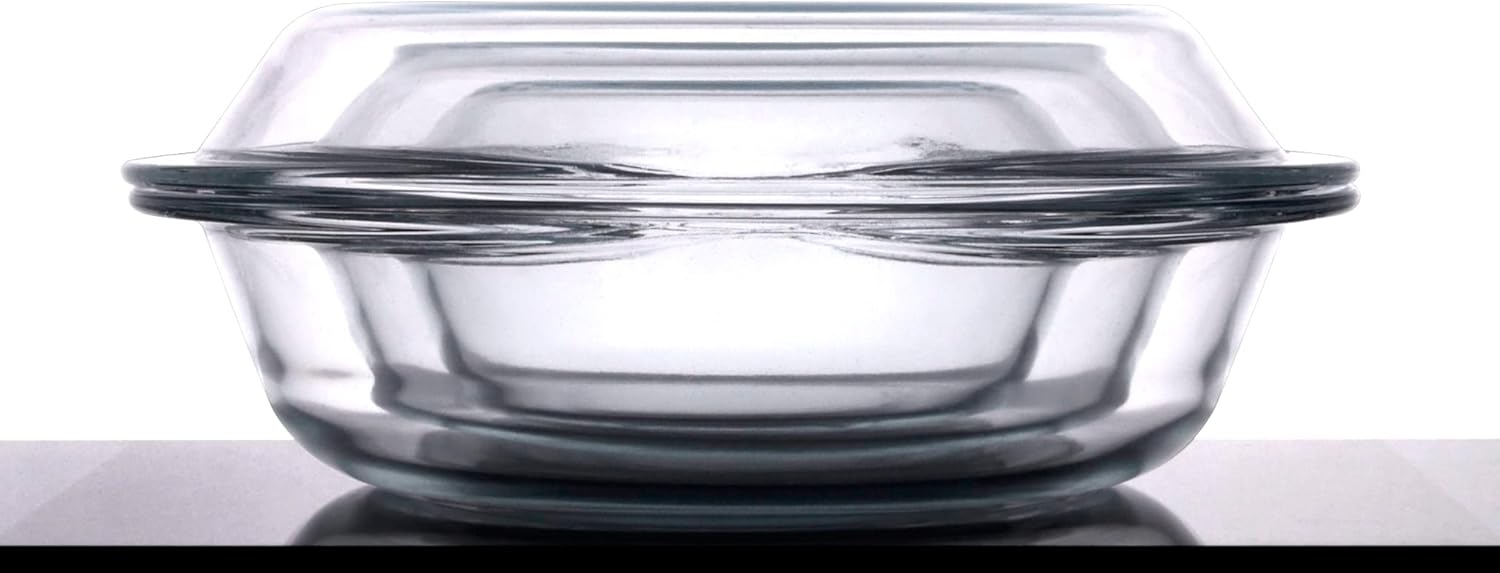 Set of 6 Round Glass Casserole Dishes by [Brand Name] - Nesting Baking Dish Set with Lids | Oven, Freezer & Dishwasher Safe - 0.5QT, 1QT, 1.8QT