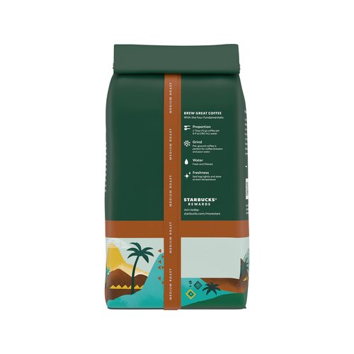 Starbucks Ground Coffee, Medium Roast Hot or Iced Coffee, Single-Origin Colombia, Six 12 oz Bags