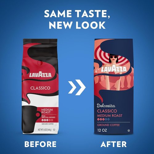 Lavazza Ground Coffee Classico - Rich Flavor & Aroma | 340g Freshly Roasted Blend