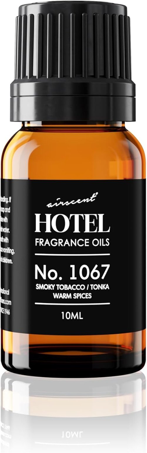 AirScent Hotel Diffuser Oil No. 1067 - Smoky Tobacco & Warm Spices - Premium 10 mL Fragrance Oil for Diffusers