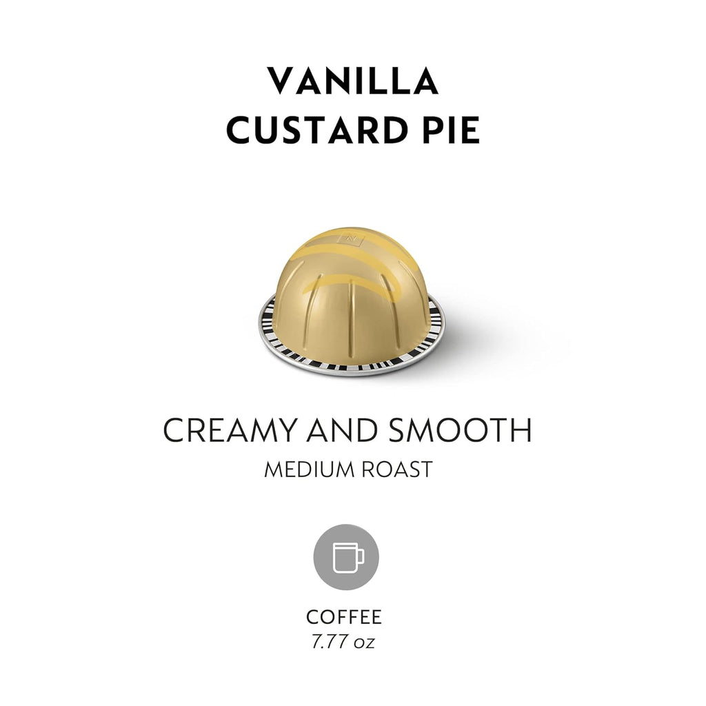 Nespresso Vanilla Custard Pie Coffee Pods - Mild Roast, 30 Count, Perfect for 7.77 Ounce Brews