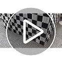 Black and White Checkered Foil Tinsel Table Skirt - 2 Pack Racing Party Decor