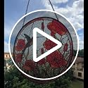 Galag 8-Inch Red Hummingbird Stained Glass Suncatcher for Windows & Gift