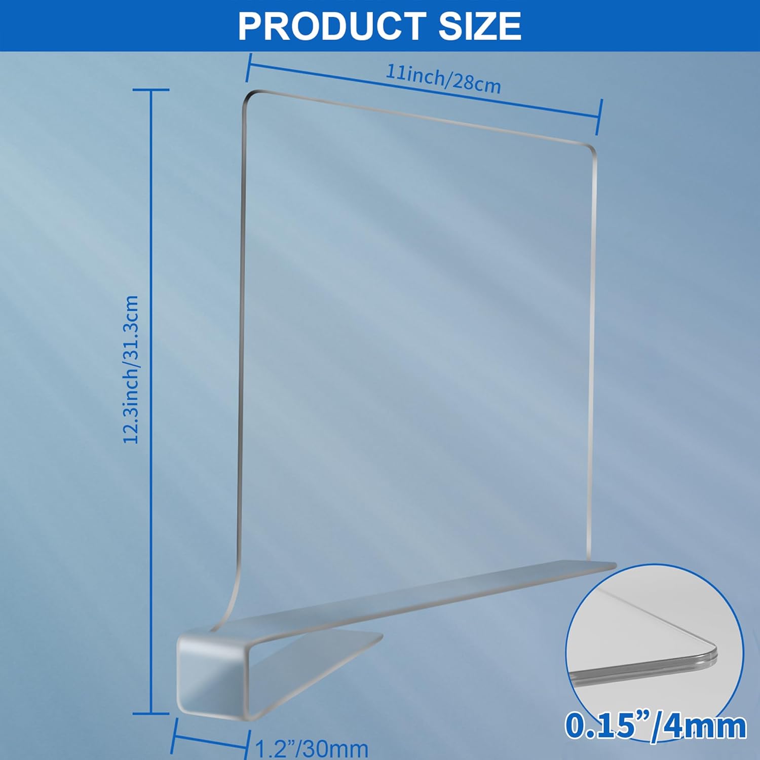 Skiennix Clear Shelf Dividers - 12 Inches Extra Tall | 6 Pack Acrylic Closet Organizer for Sweaters & Clothes