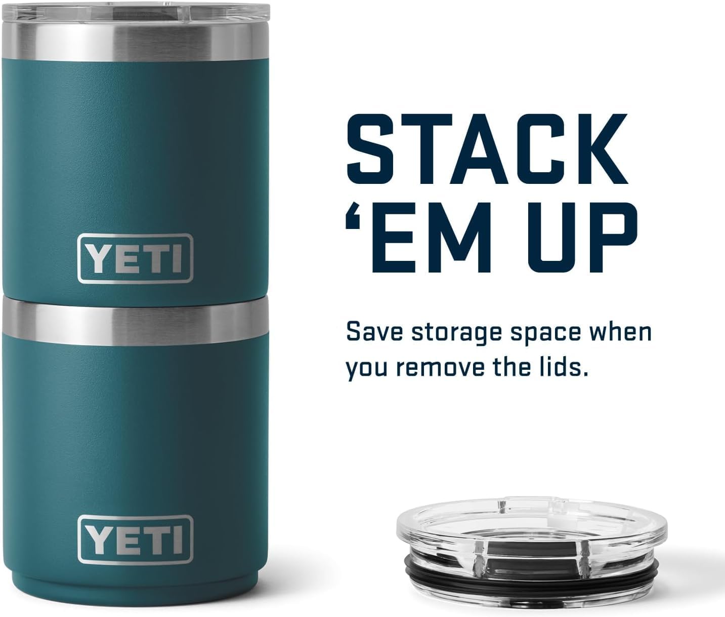YETI Rambler 10 oz Lowball - Vacuum Insulated Stainless Steel with MagSlider Lid | Agave Teal